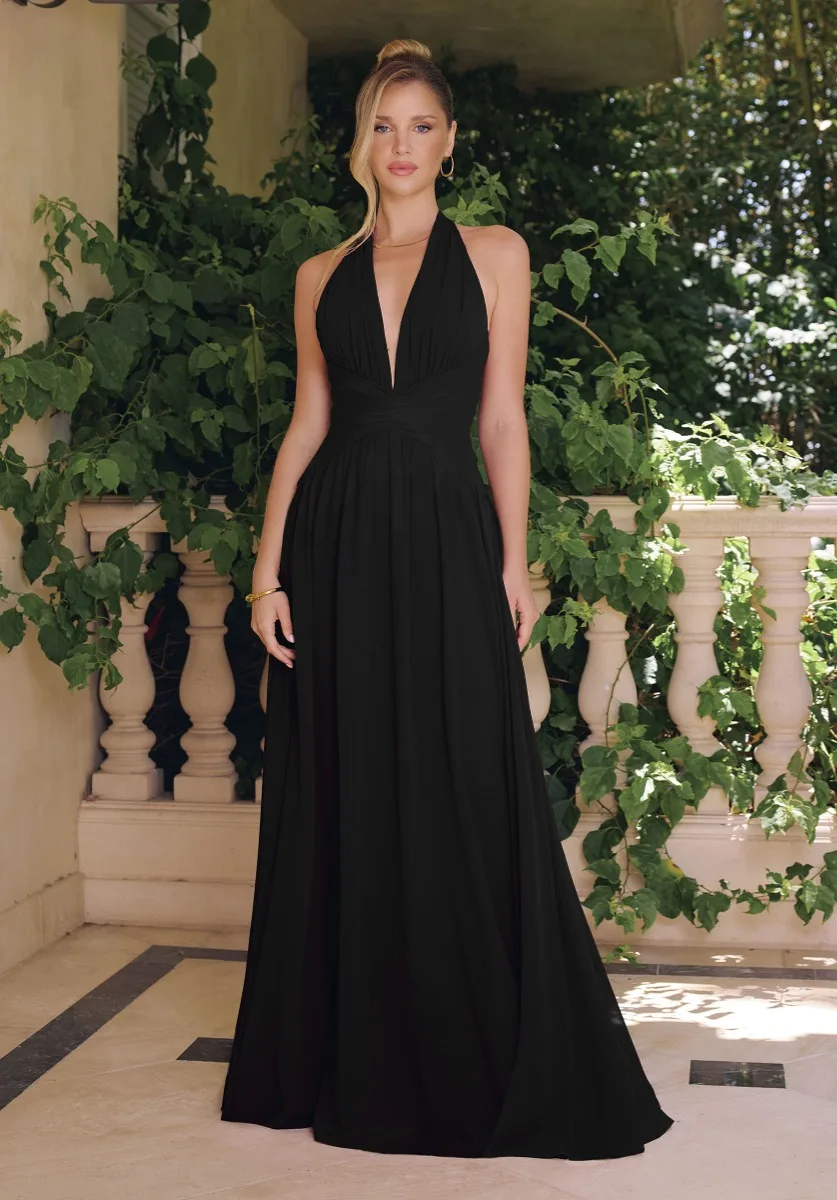 AMORIS T715 Dress — BLACK 1