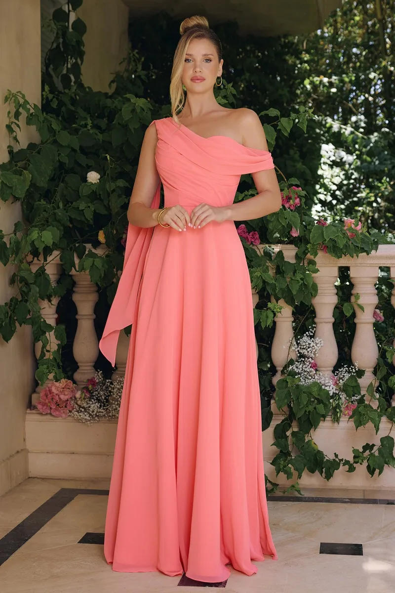 AMORIS T716 Dress — SOFT CORAL