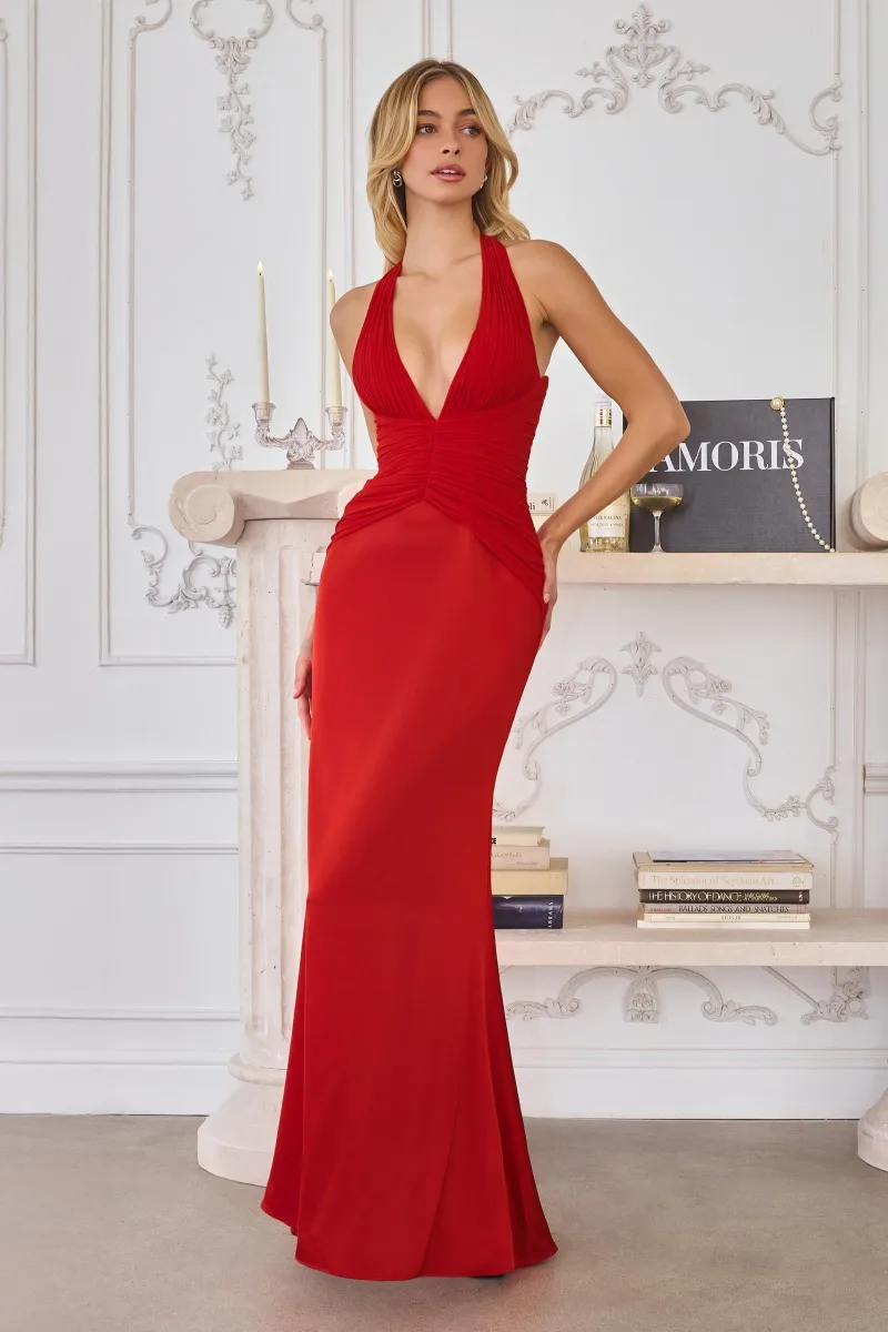AMORIS T720 Dress — RED FRONT