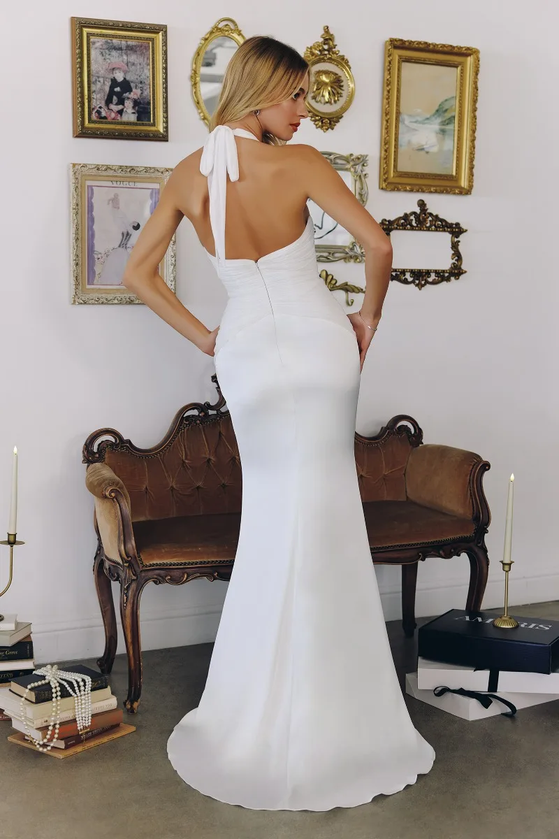 AMORIS T720W Dress — OFF WHITE