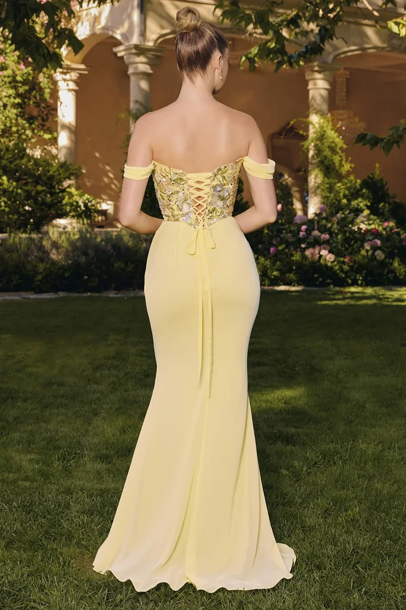 AMORIS T721 Dress — LT YELLOW