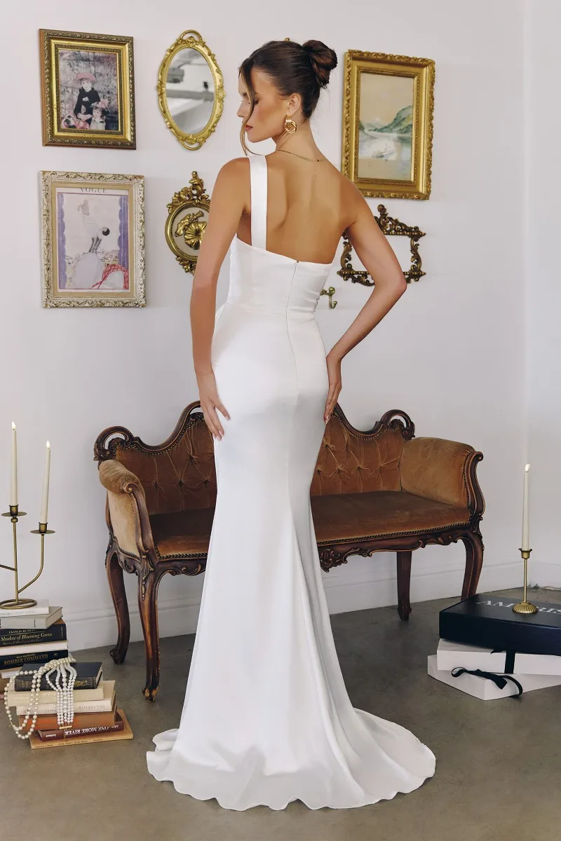 AMORIS T727W Dress — OFF WHITE