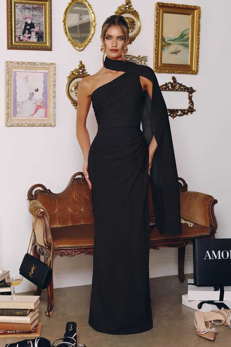 AMORIS T730 Dress — BLACK