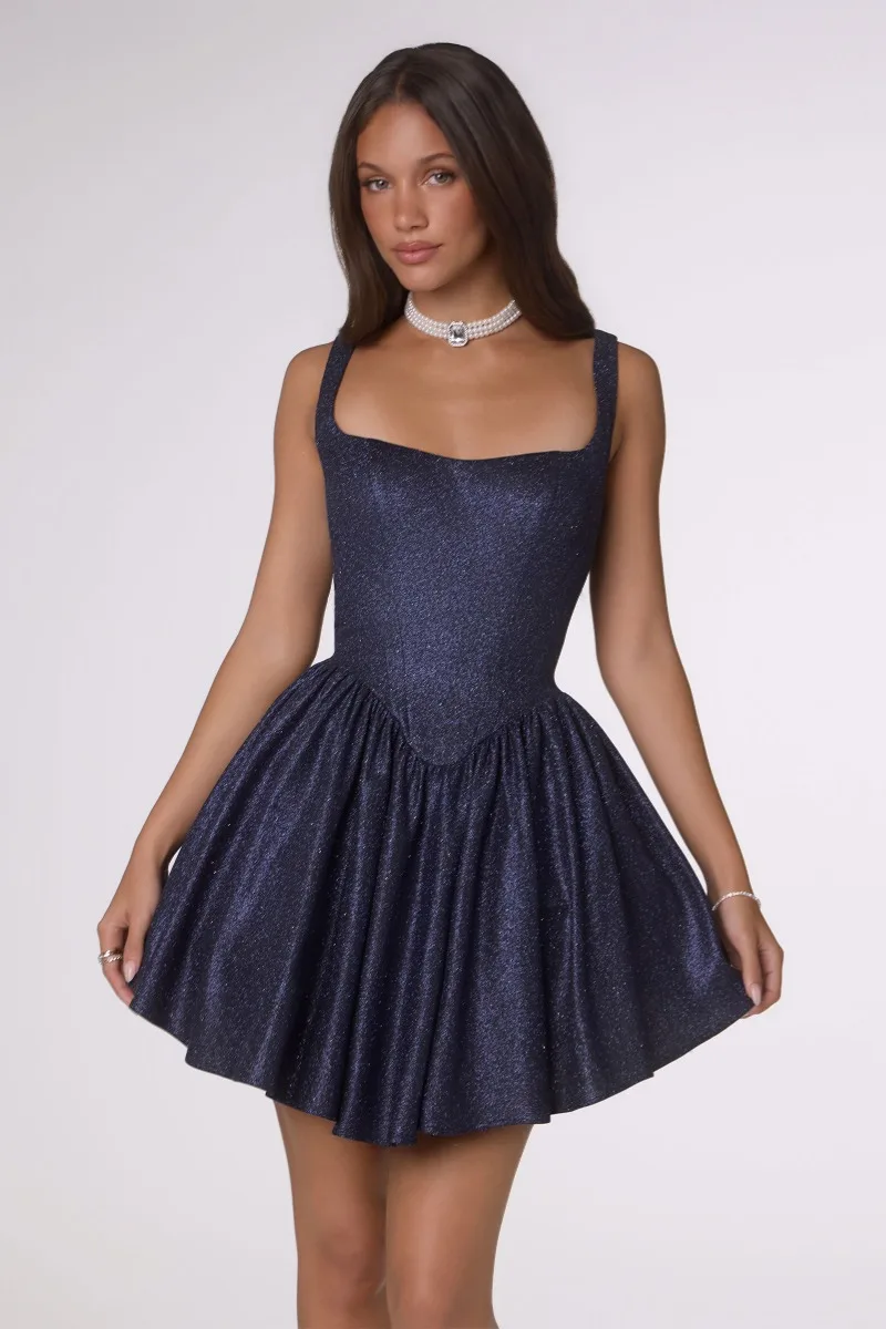 AMORIS T738 Dress — NAVY