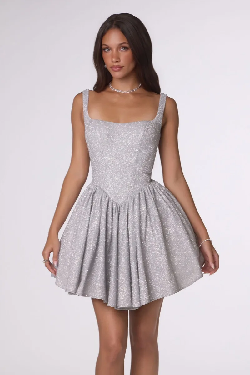 AMORIS T738 Dress — SILVER