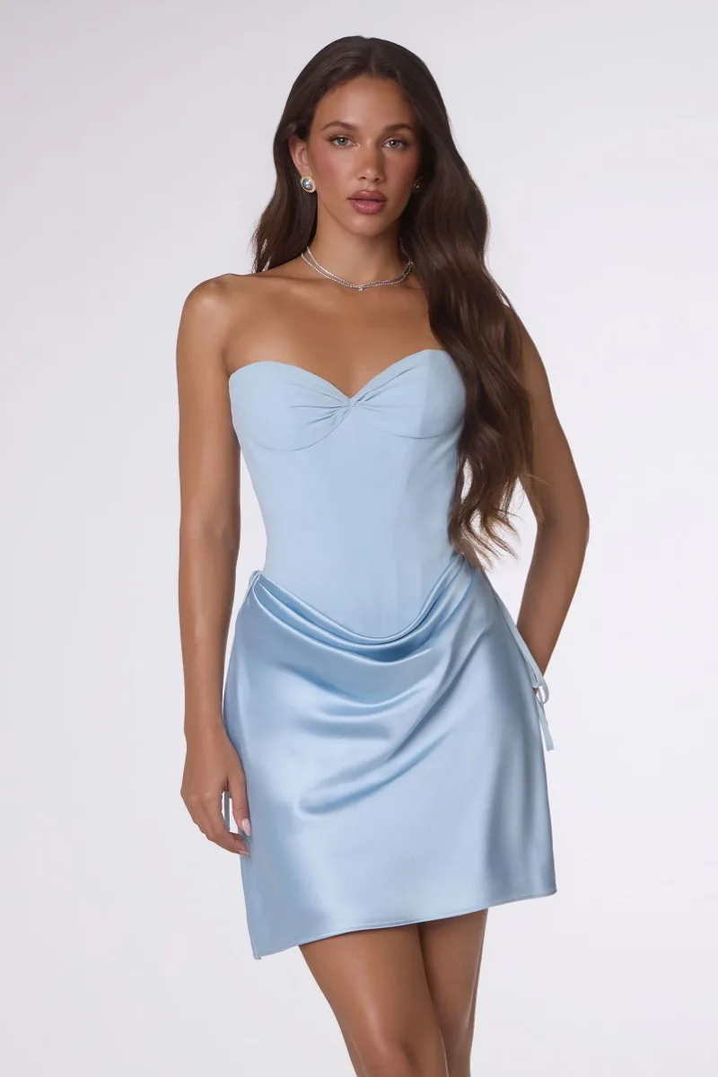 AMORIS T746 Dress — LT BLUE