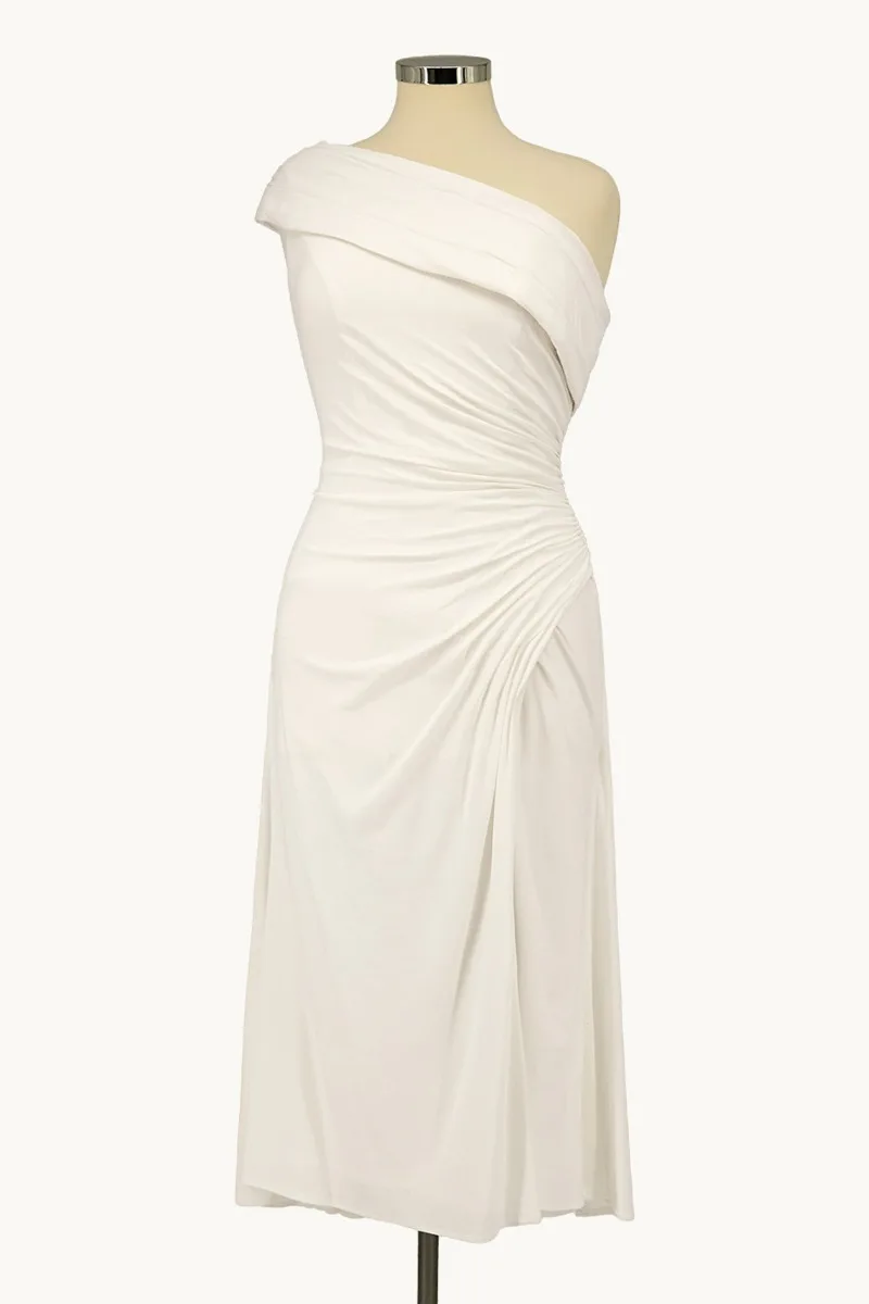 AMORIS T802W Dress — T802 WHITE