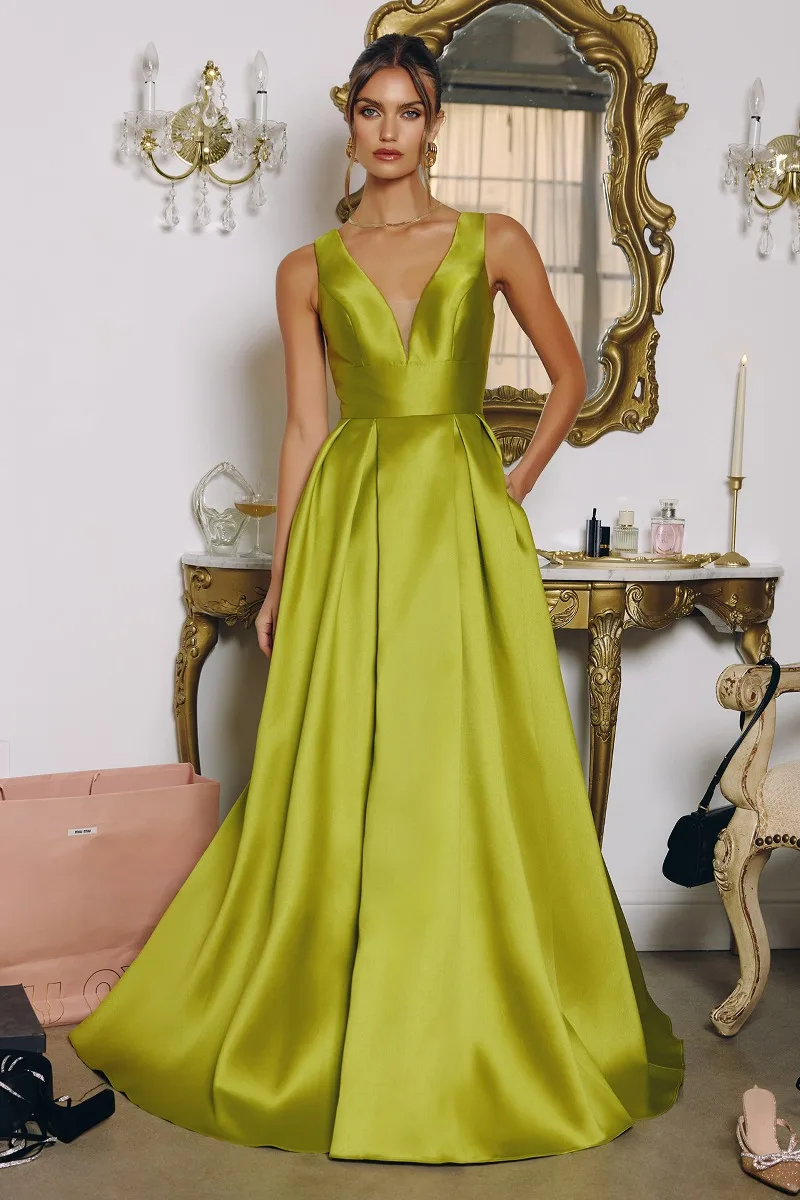 AMORIS T814 Dress — GREENERY FRONT REVISED