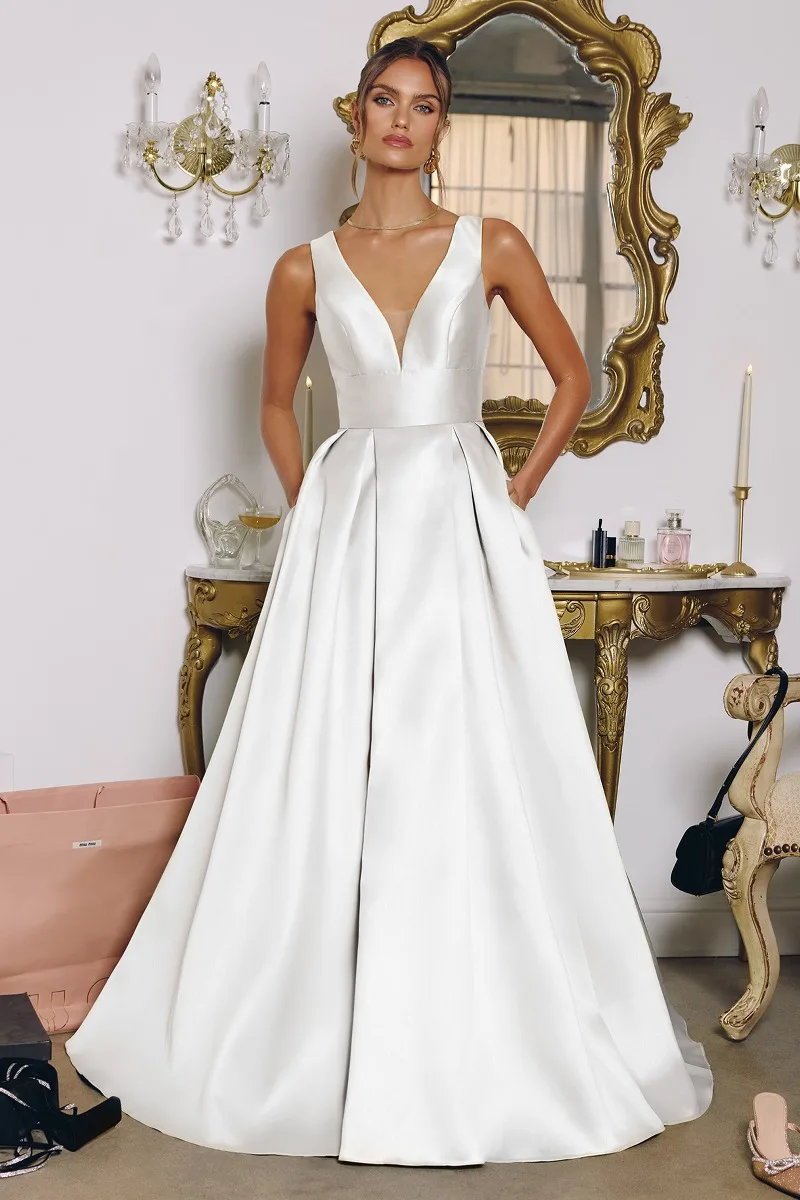 AMORIS T814W Dress — T814 OFF WHITE