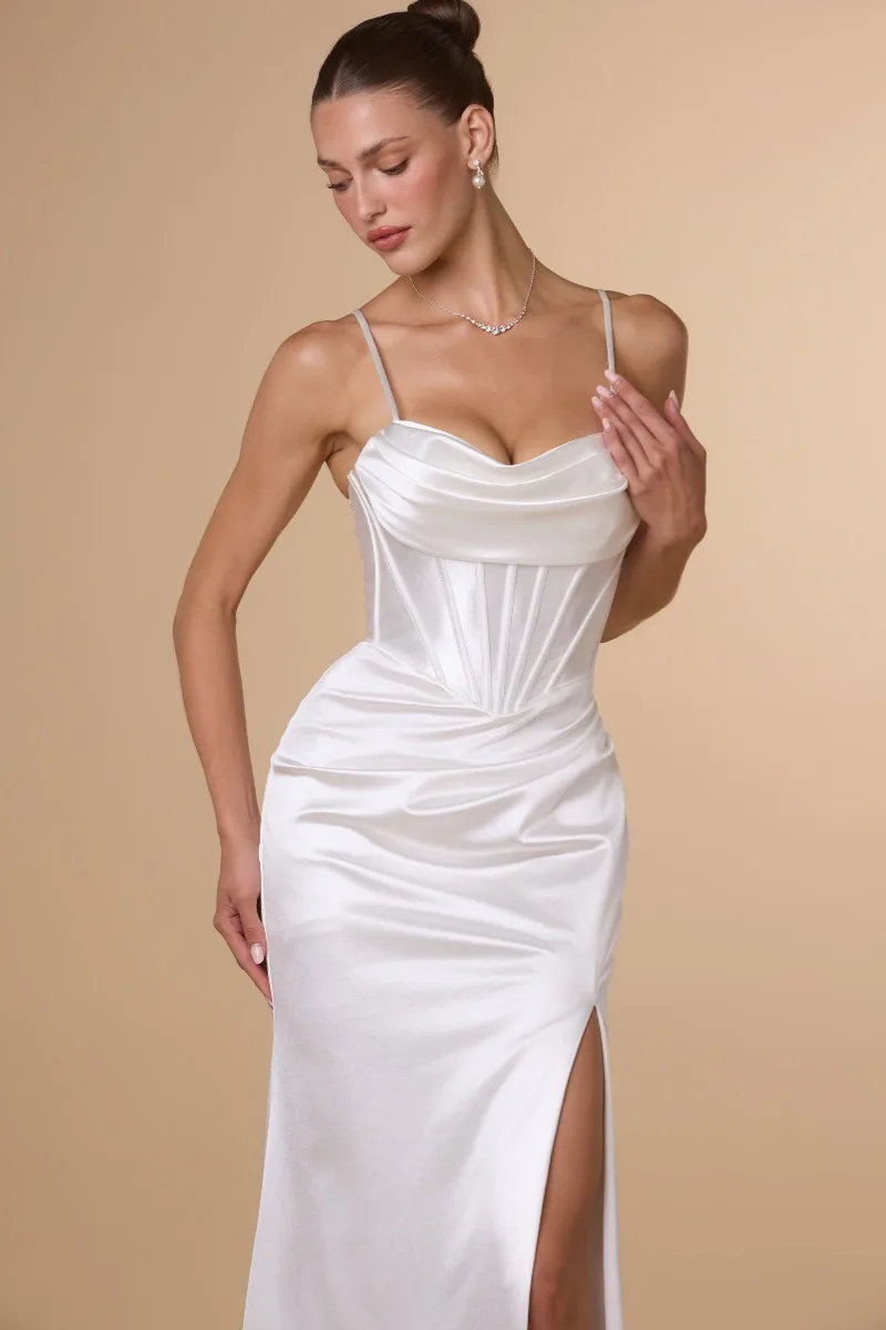 AMORIS T815W Dress — OFF WHITE