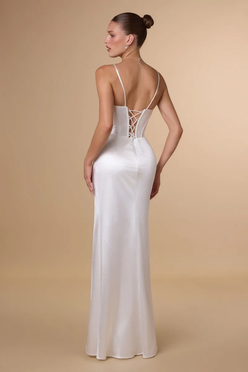 AMORIS T815W Dress — OFF WHITE