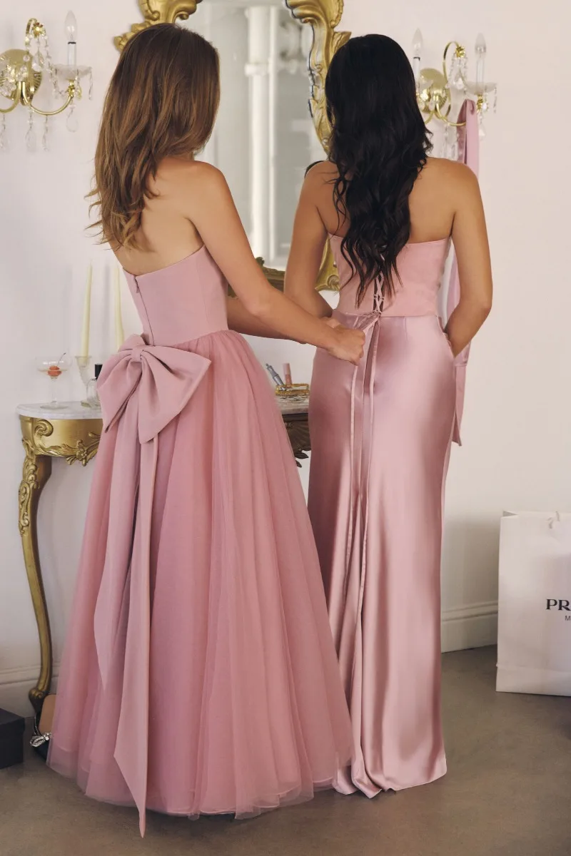 AMORIS T712 Dress — T816 DUSTY ROSE T712 LT PINK