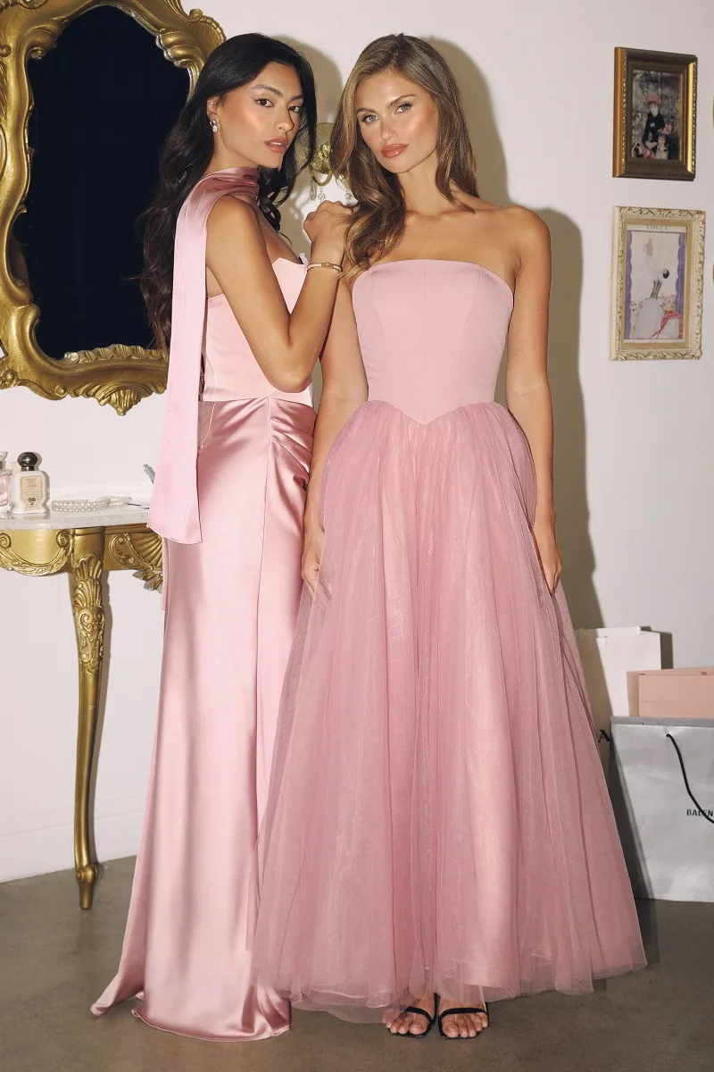 AMORIS T712 Dress — T816 DUSTY ROSE T712 LT PINK REVISED