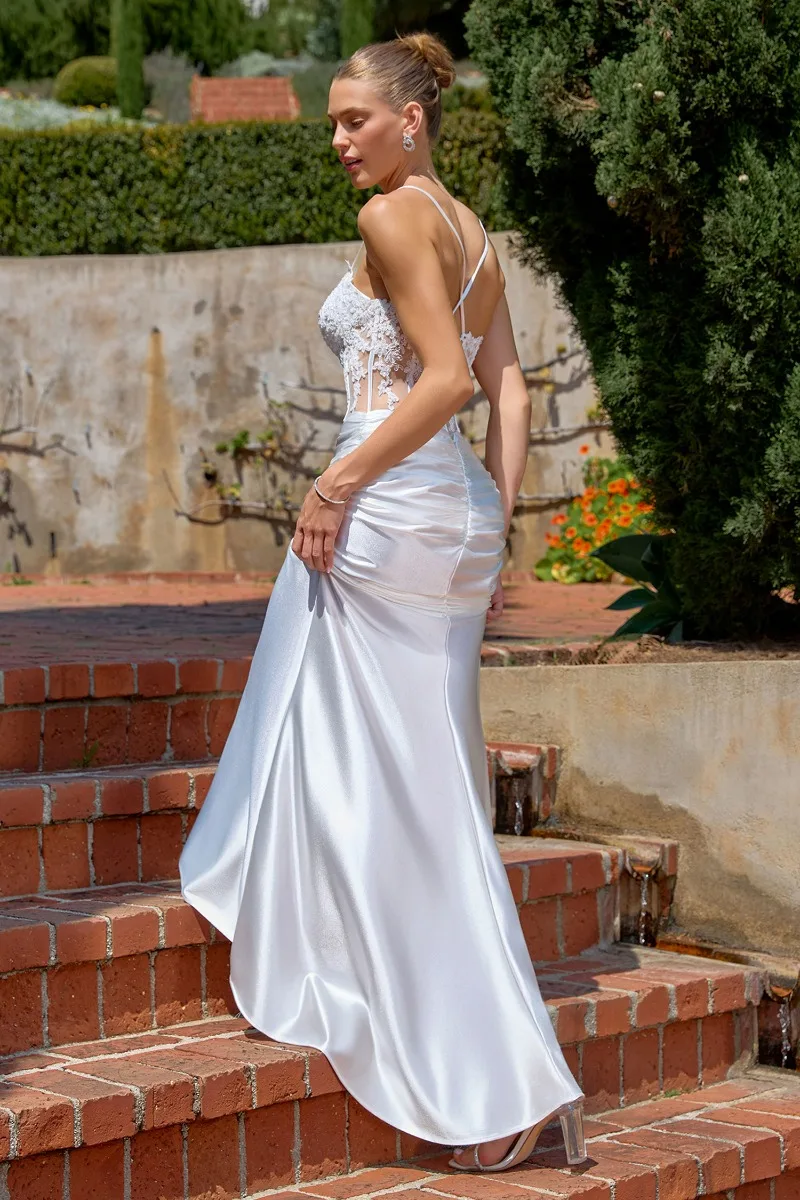 AMORIS T819W Dress — OFF WHITE
