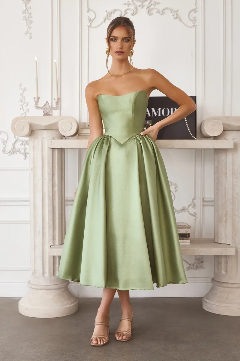 AMORIS T822 Dress — SAGE