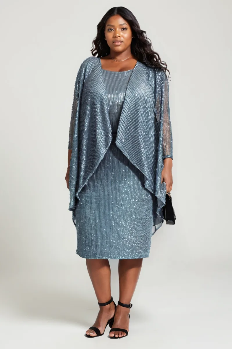 AMORIS T9001 Dress — P BLUE FRONT PICCOPILOT