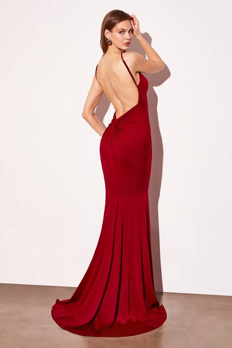 ASTEE T905 Dress — P BURGUNDY BACK