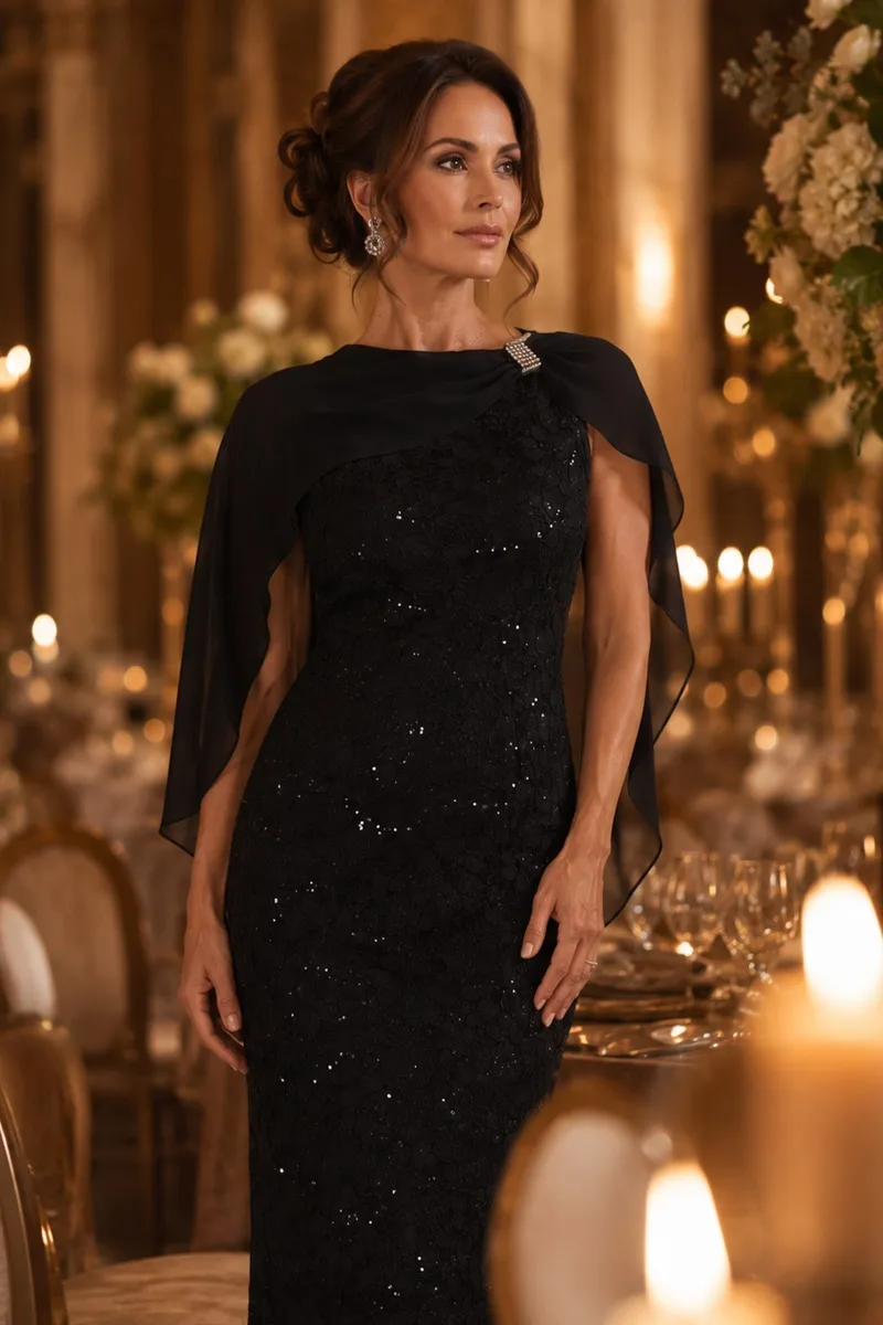 Ladivine T906 Dress — BLACK