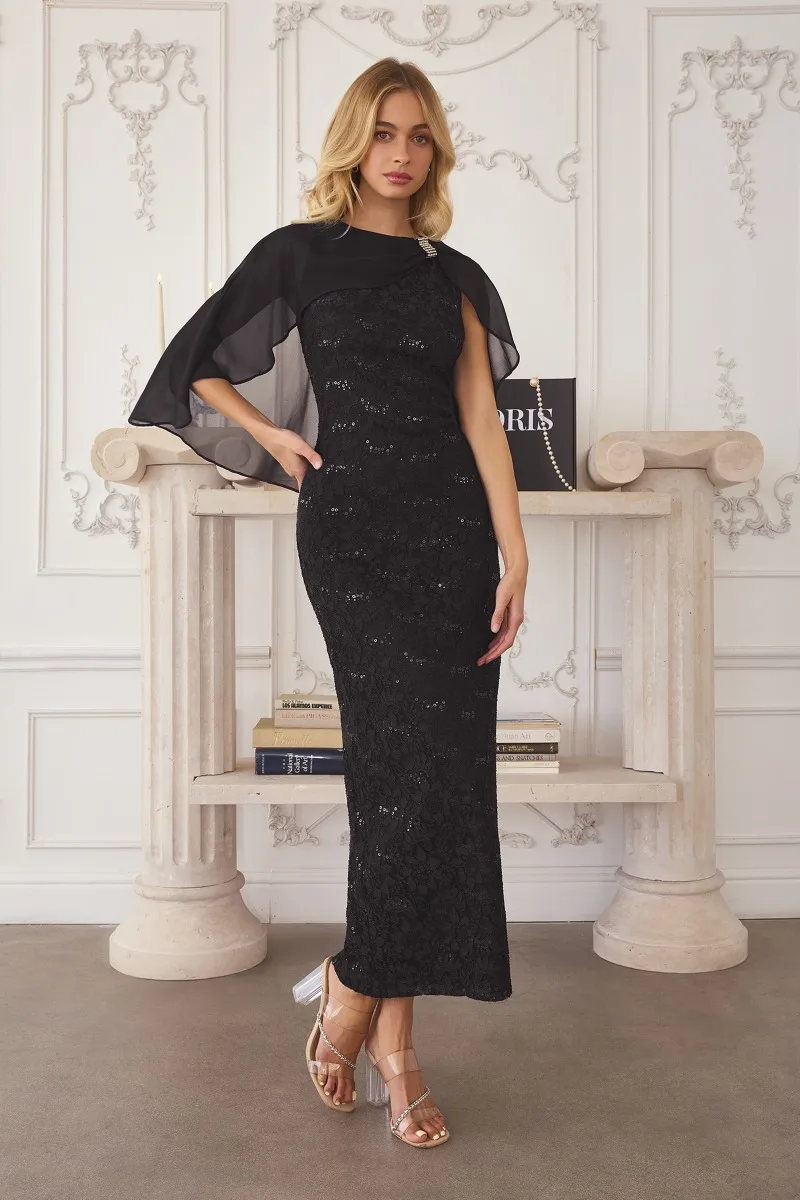 Ladivine T906 Dress — BLACK