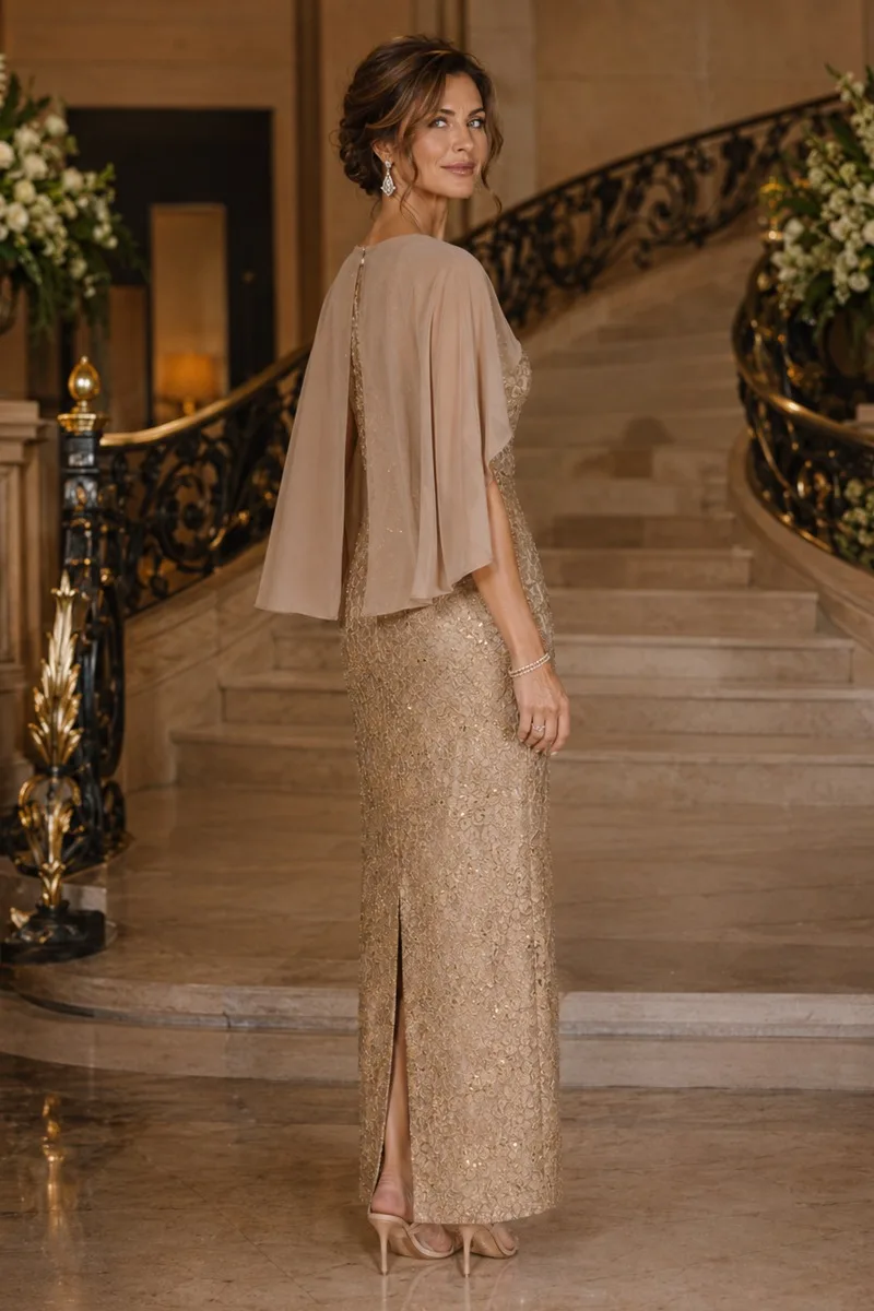 Ladivine T906 Dress — MOCHA BACK