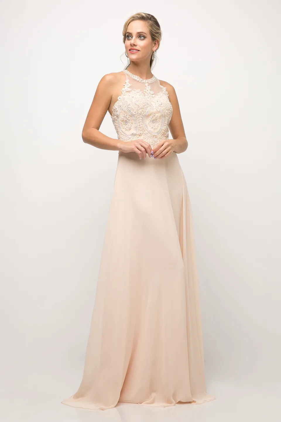 Ladivine UJ0120 Dress — CHAMPAGNE