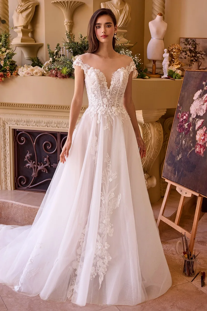 Andrea & Leo WL038 Dress — OFF WHITE NUDE