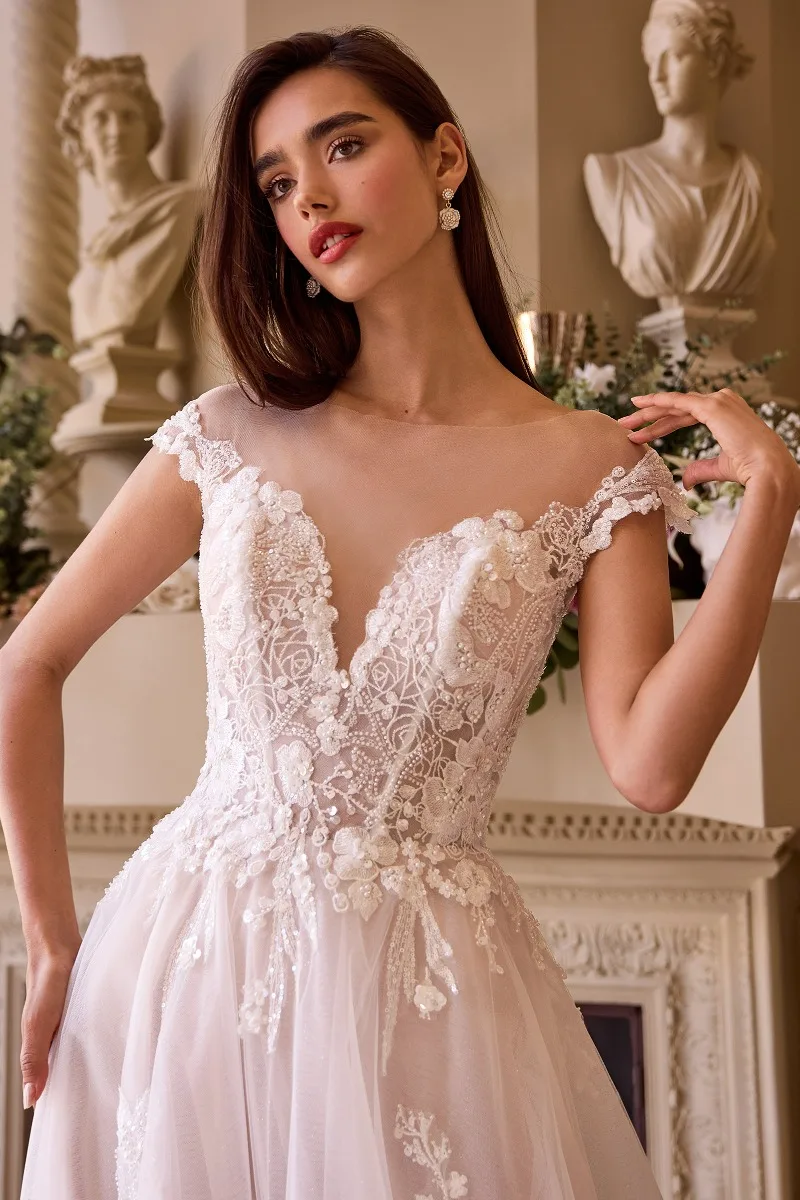 Andrea & Leo WL038 Dress — OFF WHITE NUDE