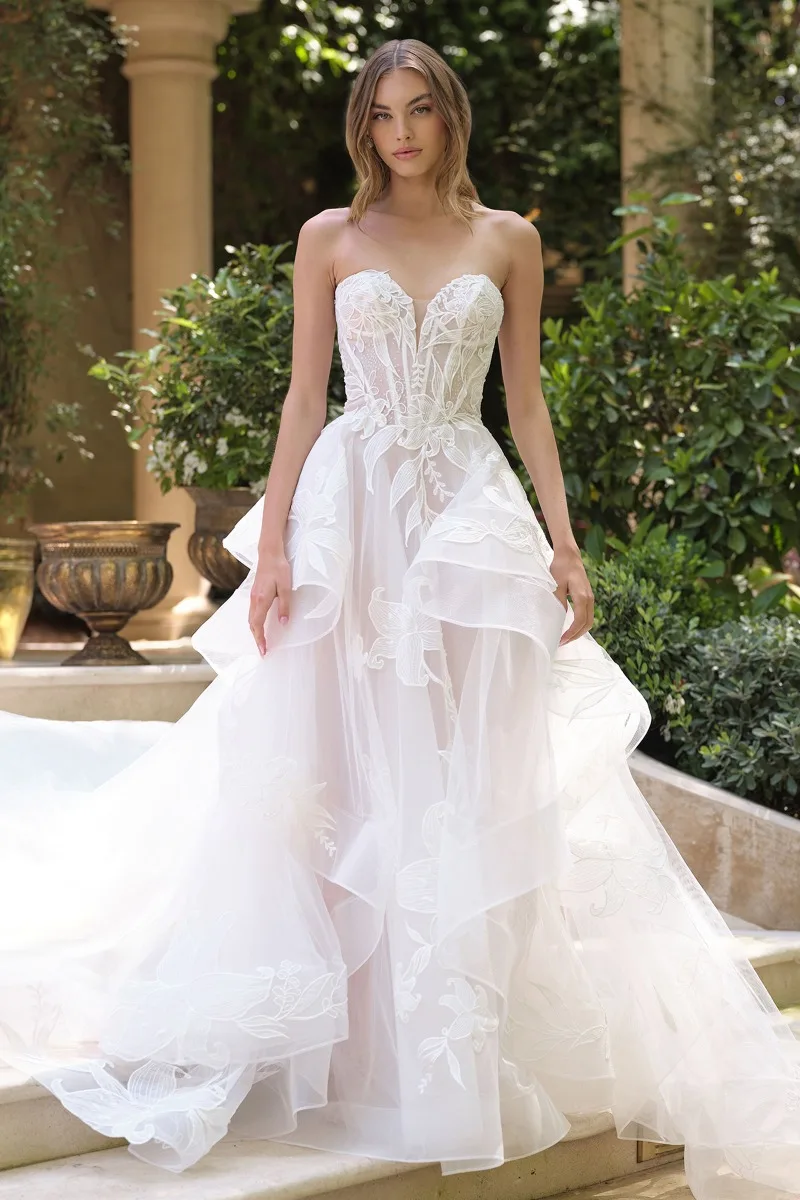 Andrea & Leo WL059 Dress — OFF WHITE NUDE