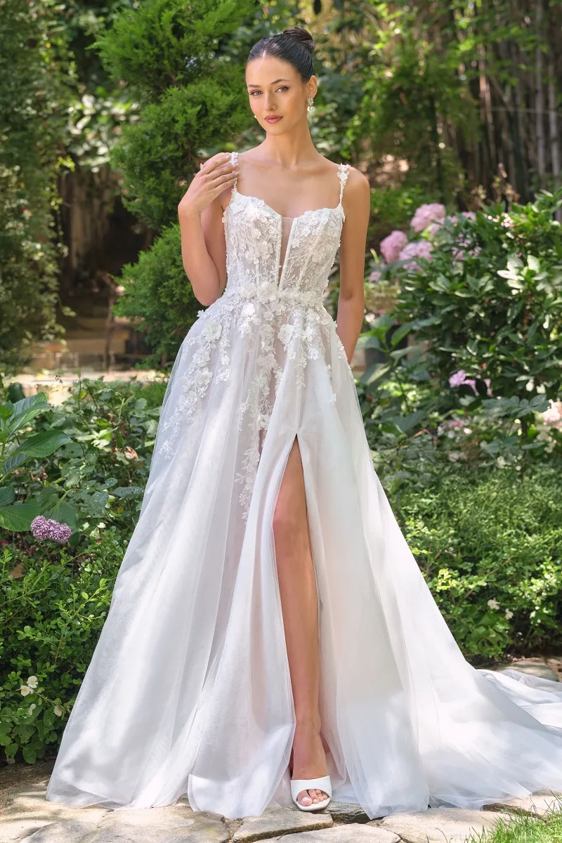 Andrea & Leo WL063 Dress — OFF WHITE NUDE FRONT