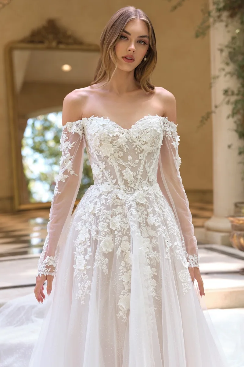 Andrea & Leo WL067 Dress — OFF WHITE NUDE
