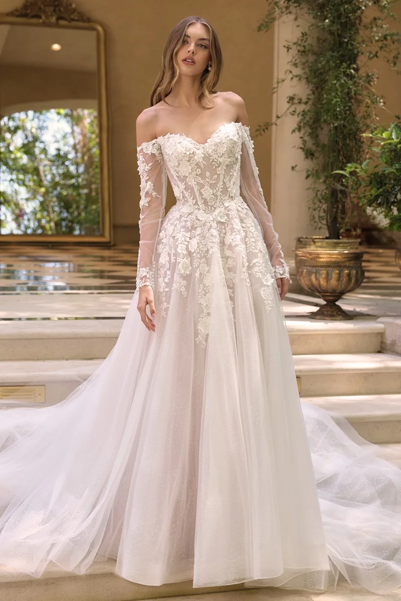 Andrea & Leo WL067 Dress — OFF WHITE NUDE
