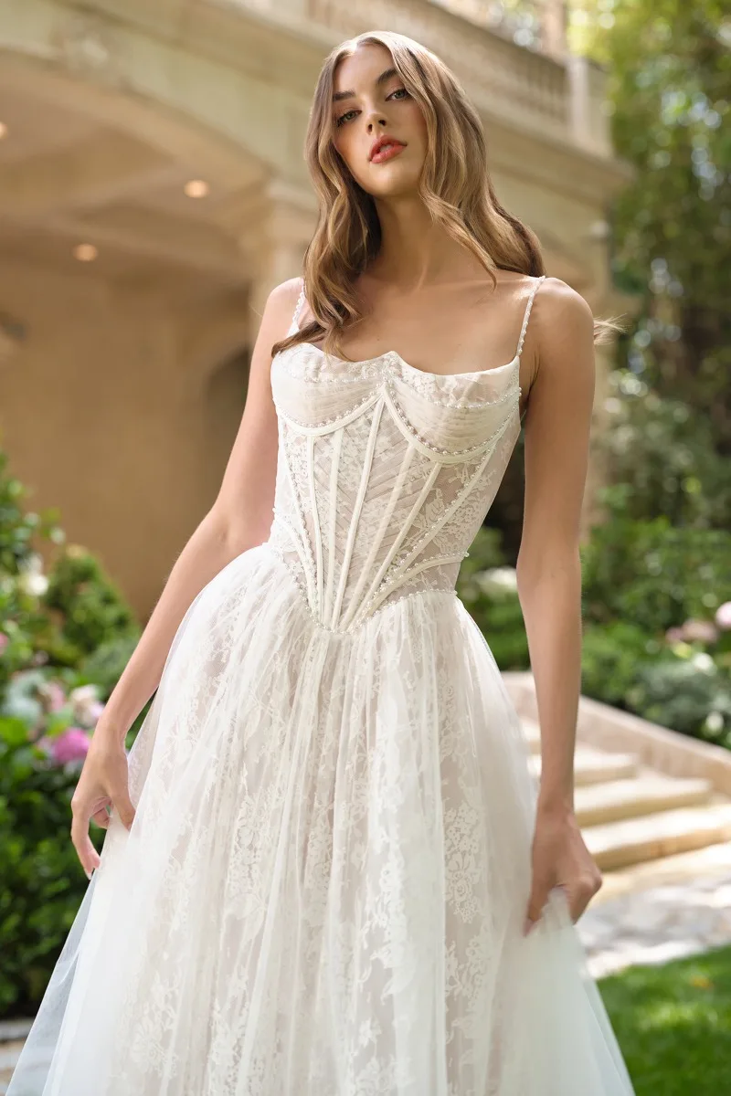 Andrea & Leo WL069 Dress — OFF WHITE NUDE