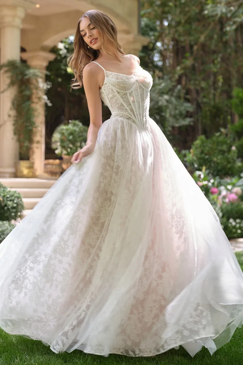 Andrea & Leo WL069 Dress — OFF WHITE NUDE