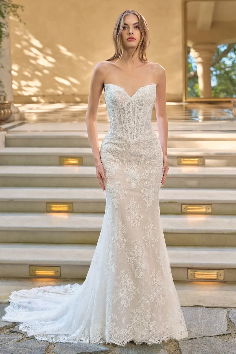 Andrea & Leo WL071 Dress — OFF WHITE NUDE