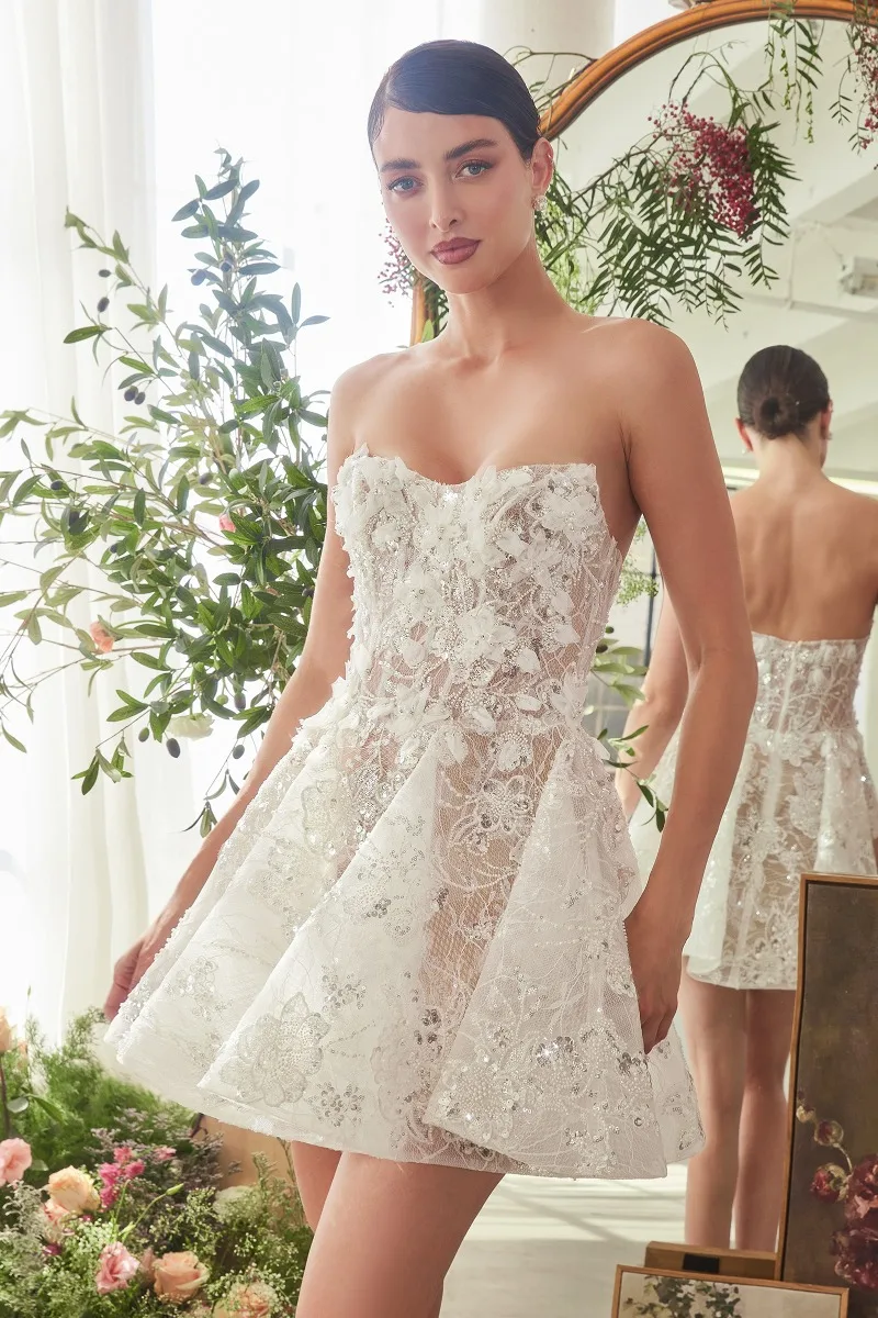 Andrea & Leo WL082 Dress — OFF WHITE NUDE