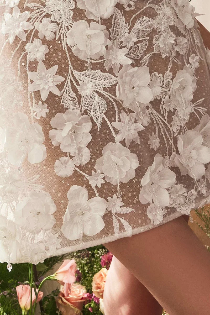 Andrea & Leo WL085 Dress — OFF WHITE NUDE