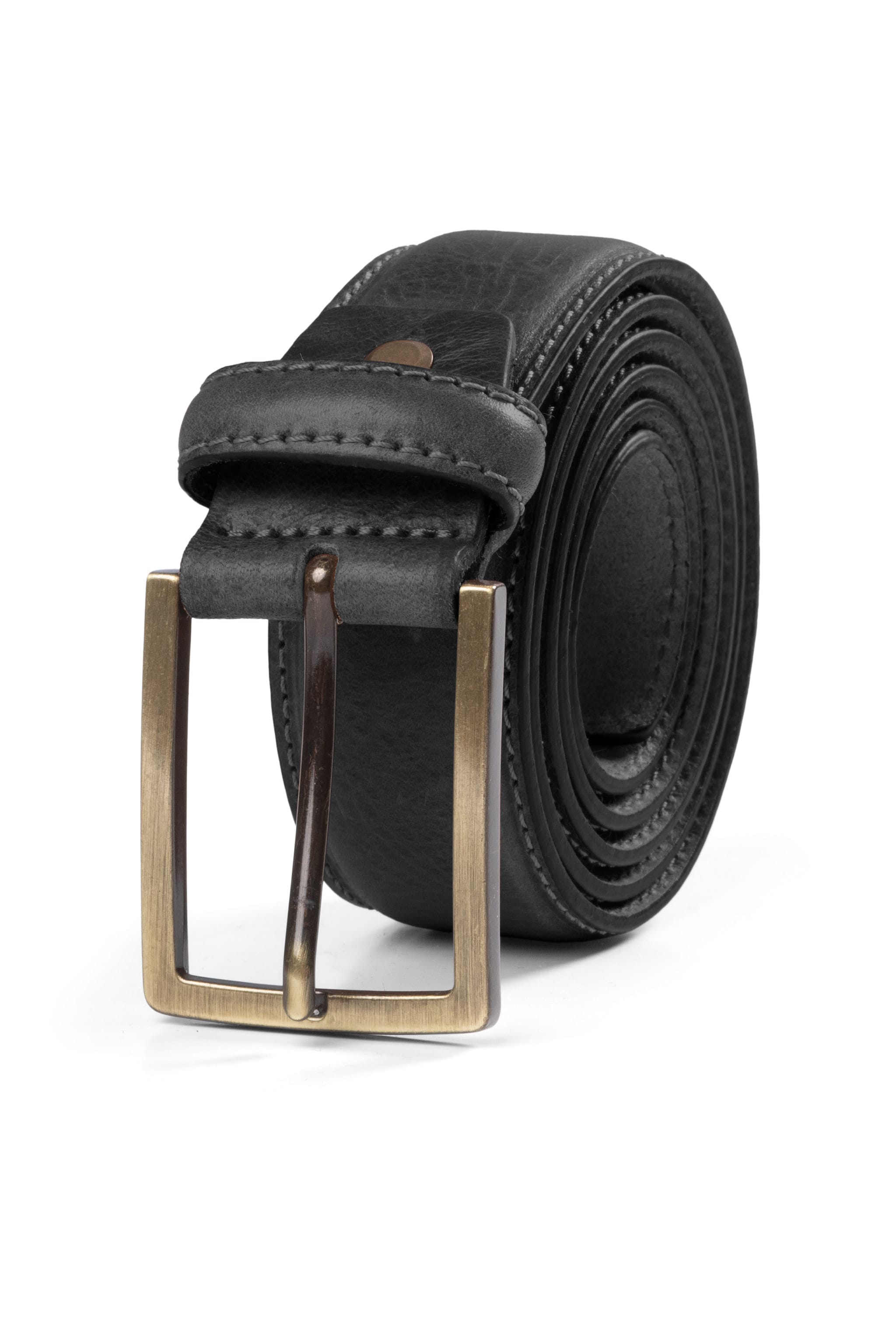 Black Italian Leather Belt