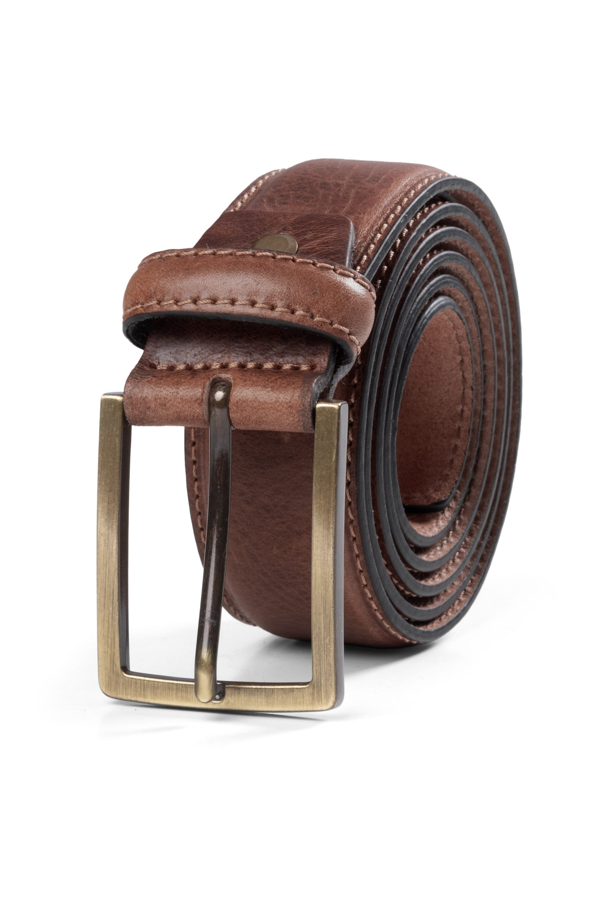 Dark Brown Italian Leather Belt