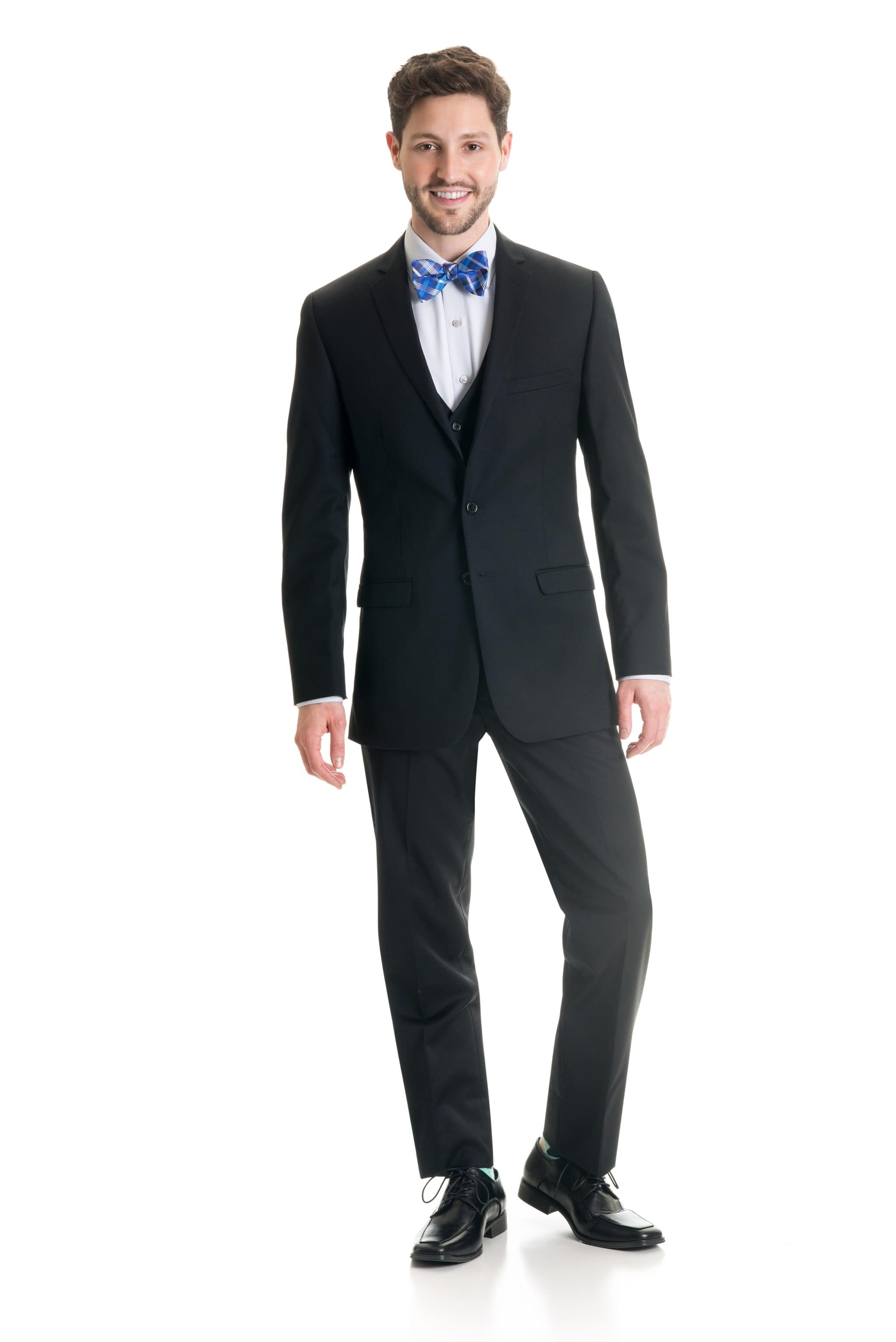 Black Slim Fit Suit Coat - Super 120's — photo 2
