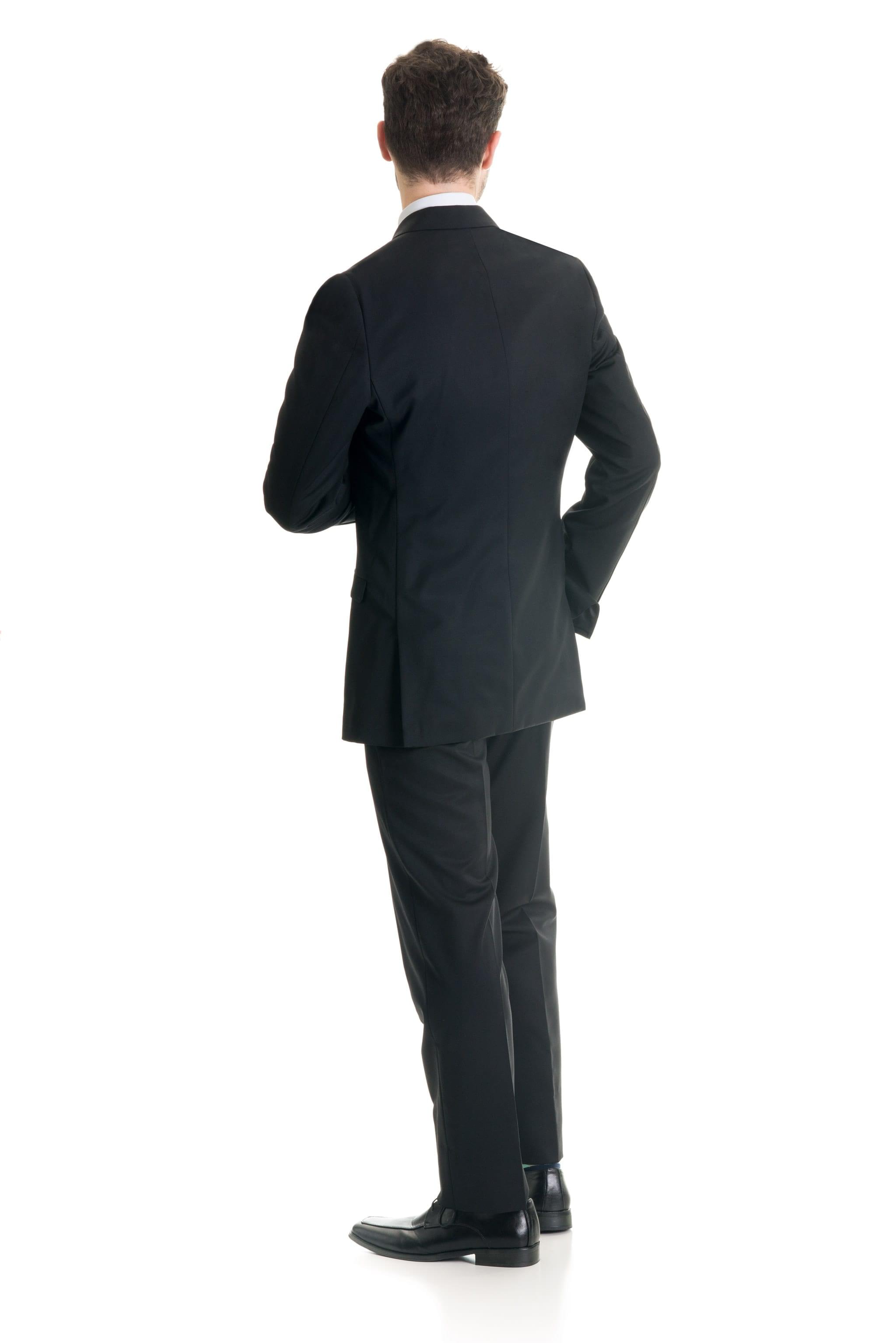 Black Slim Fit Suit Coat - Super 120's — photo 3