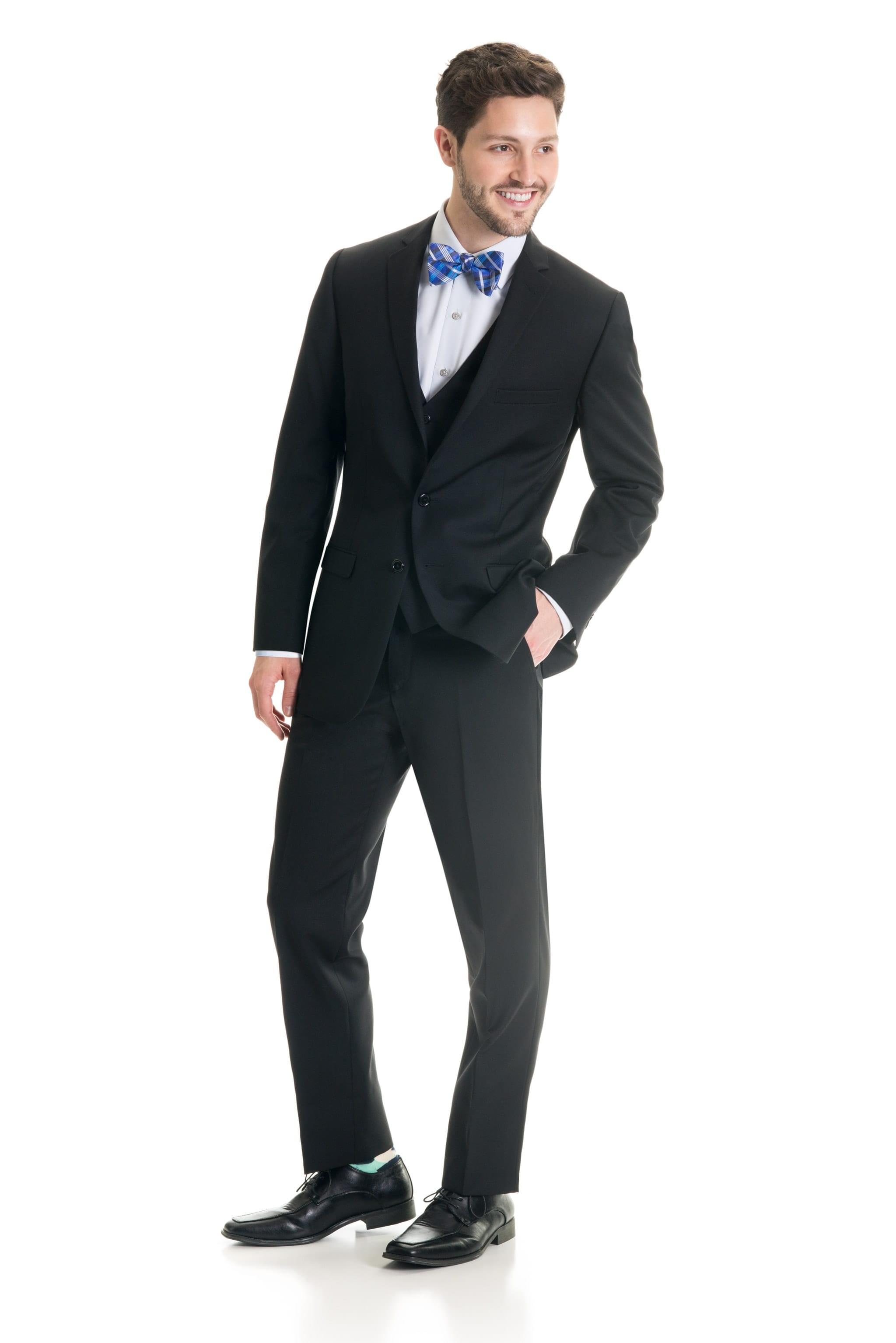 Black Slim Fit Suit Coat - Super 120's — photo 1