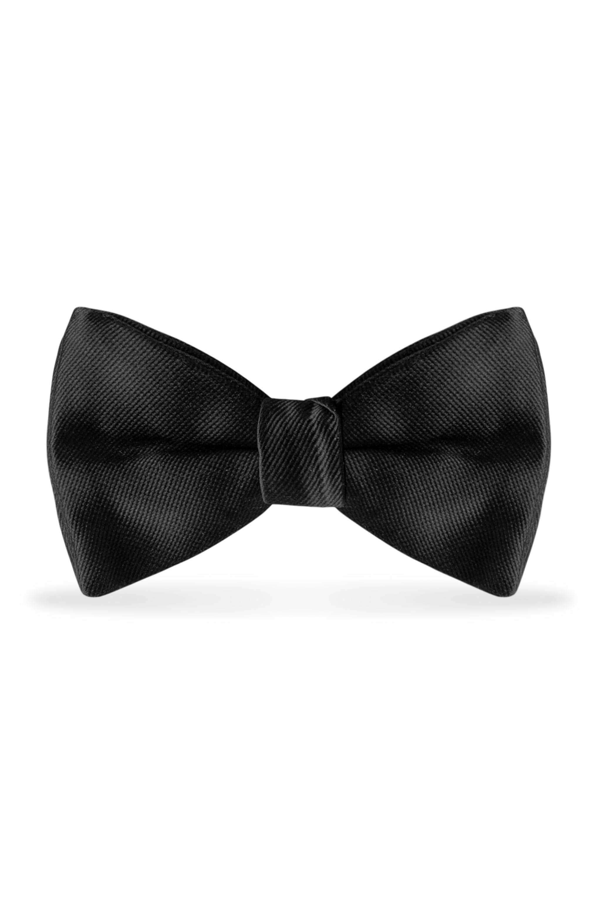 Solid Black Bow Tie