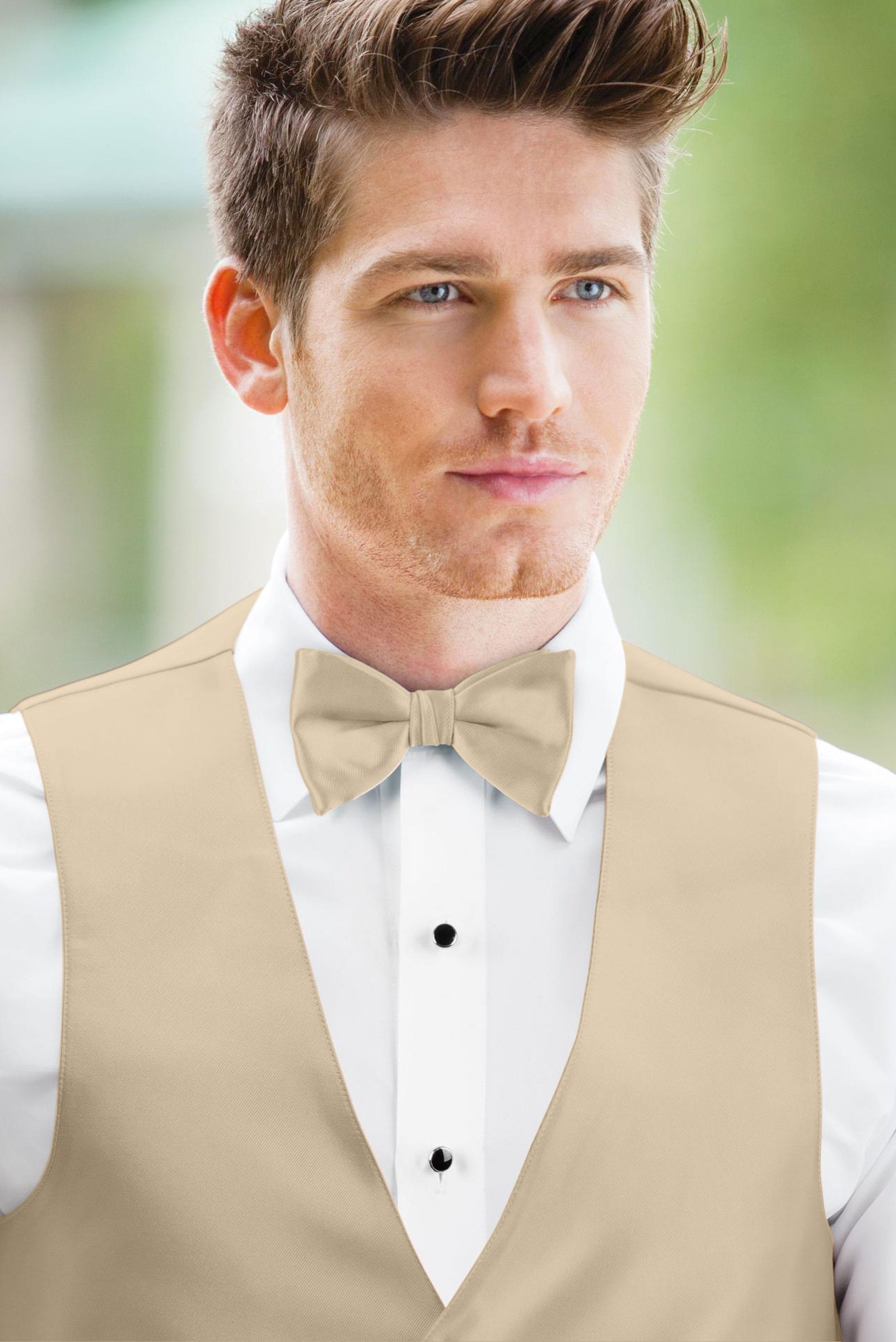 Solid Champagne Bow Tie — photo 2