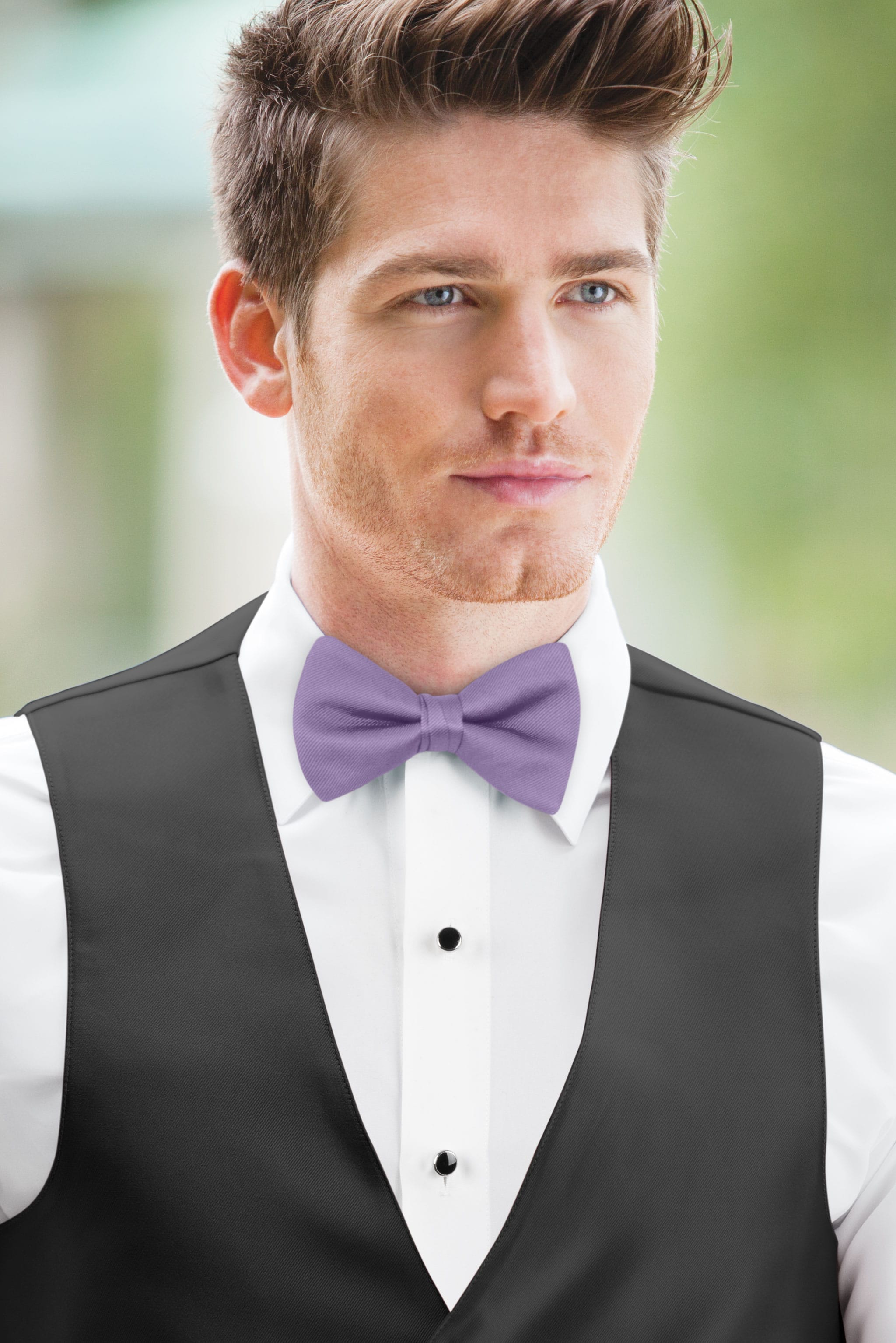 Solid Lavender Bow Tie — photo 2