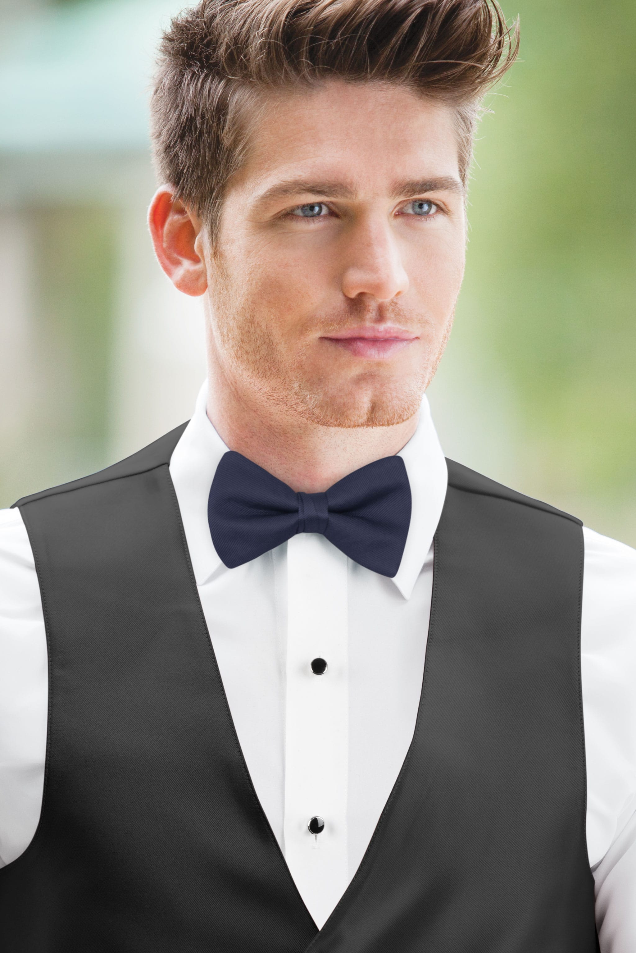 Solid Marine Bow Tie — photo 2