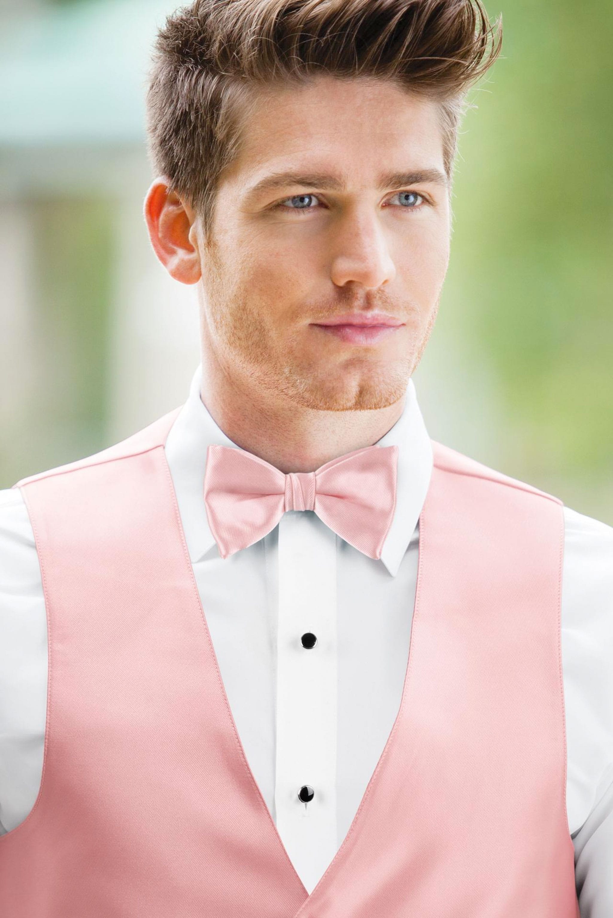 Solid Rose Petal Bow Tie — photo 2