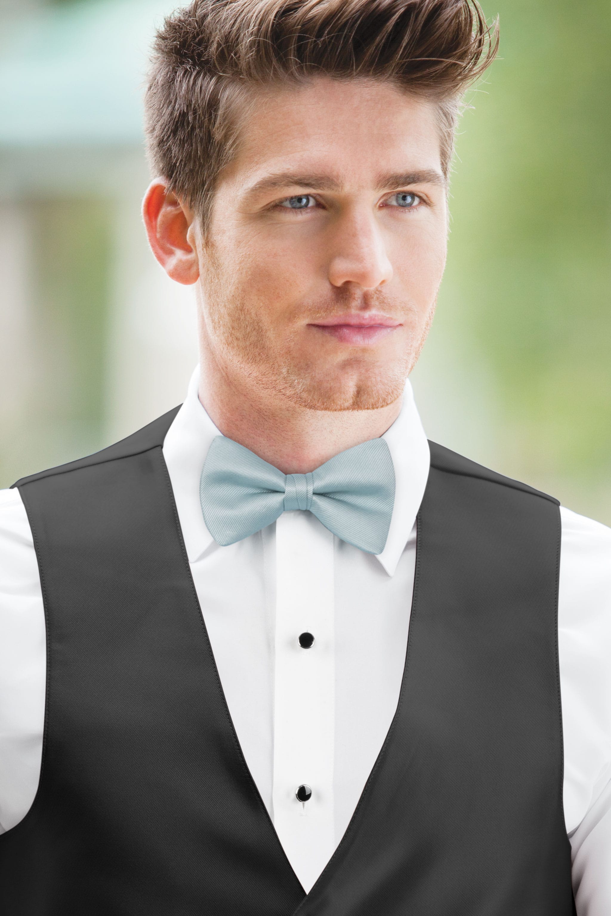 Solid Sky Blue Bow Tie — photo 2