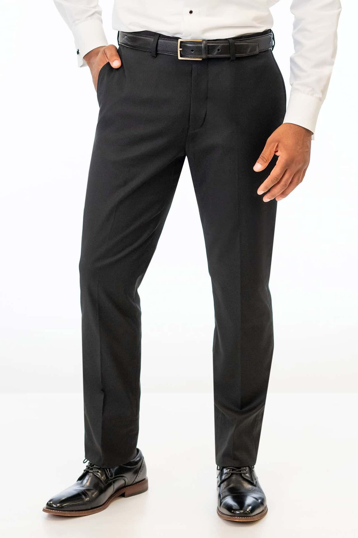 Black Stretch Slim Fit Pants — photo 1