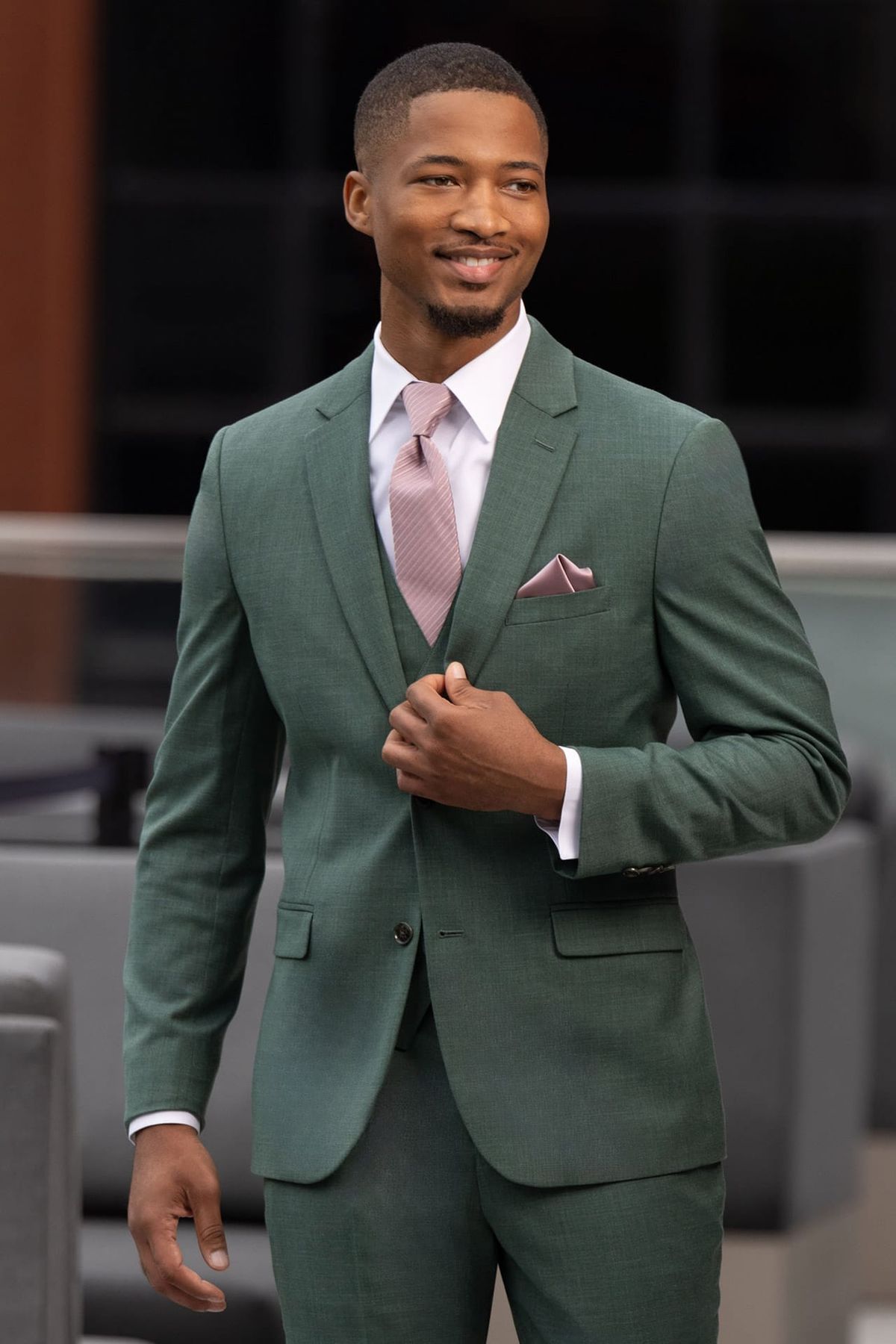 Forest Green Stretch Slim Fit Suit Coat