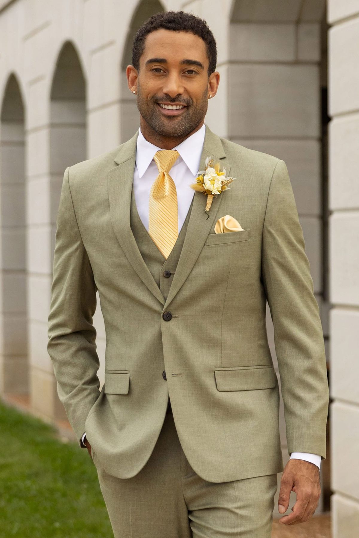 Sage Stretch Slim Fit Suit Coat — photo 1
